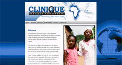 Desktop Screenshot of cliniqueresearchservices.com